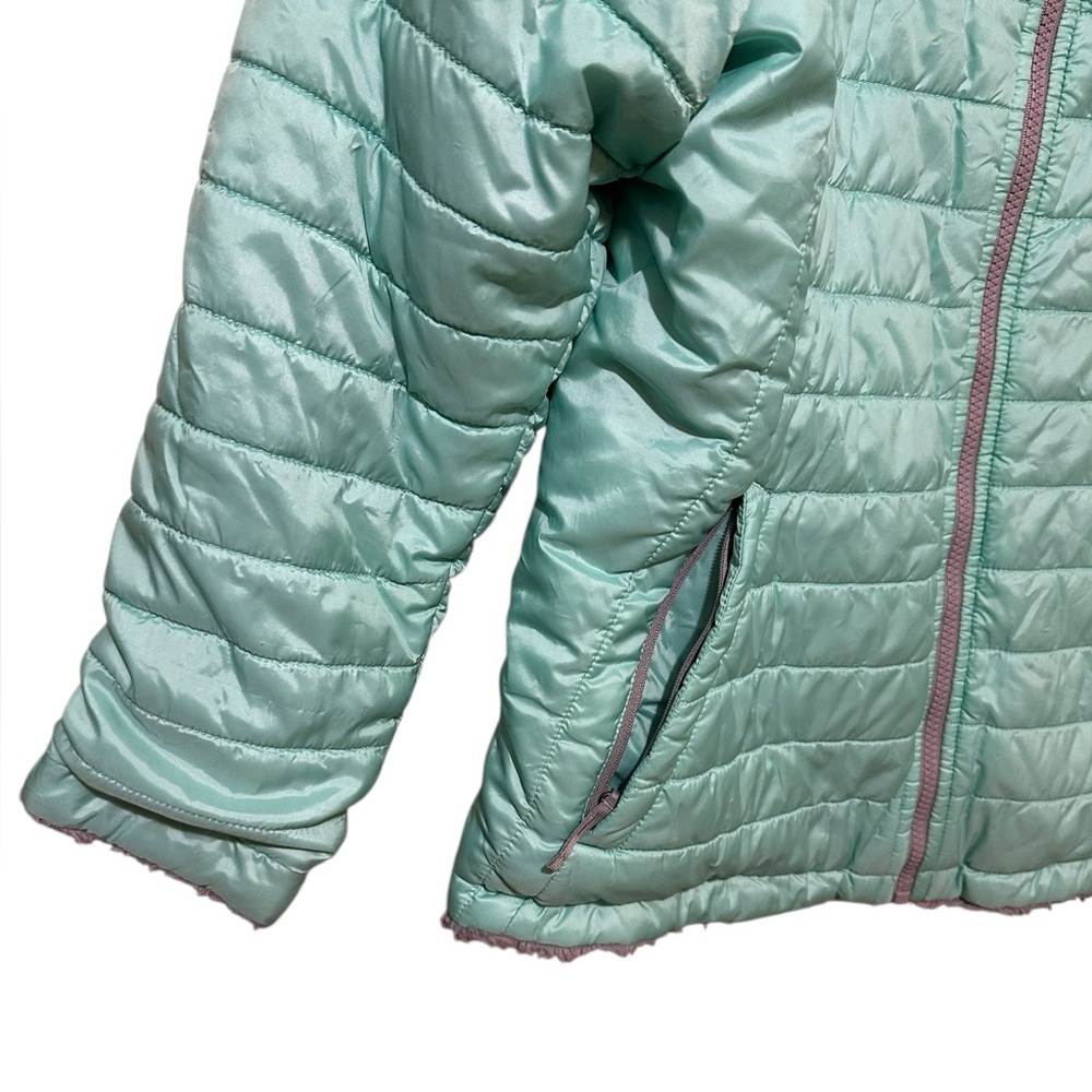 THE NORTH FACE aqua and gray reversible winter coat size Small - Picture 3 of 7